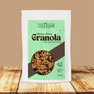 TMA Food - Wheat Flakes Granola | High Fiber, Protein-Rich Cereal with Nuts & Seeds | No Added Sugar | Healthy & Crunchy Snack | No Preservatives 250 gram