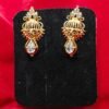 Elegant Impon Stone Drop Jhumka Earrings for Women | Traditional Ethnic Wedding & Festive Wear Jewellery | Gold Plated Imitation Earring