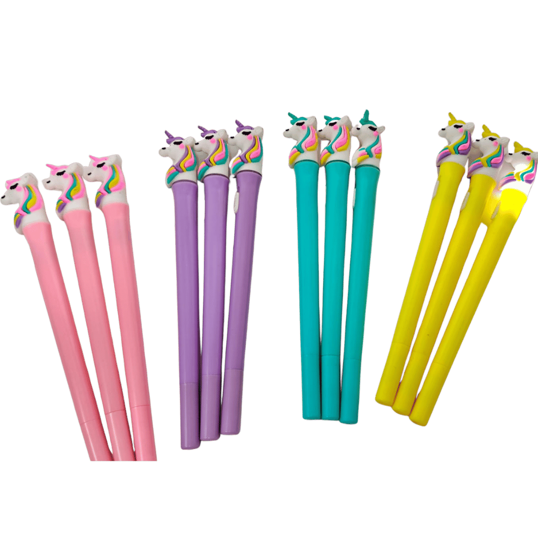 Cute Unicorn Gel Pen Set for Kids & Students | Smooth Writing Cartoon Pen