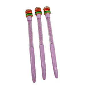 Cute Burger Top Gel Pen for Kids & Students | Kawaii Smooth Writing Pen