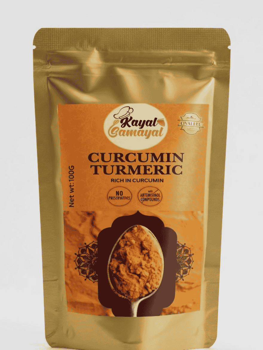 Kayal Samayal – Curcumin Turmeric Powder | Natural Immunity Booster Drink Mix | Rich in Curcumin & Antioxidants | Supports Skin & Joint Health | No Preservatives | 100g