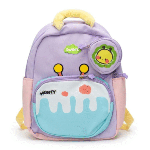 Fashionable Little Bee Cartoon Backpack for Girls Boys Kindergarten Schoolbag Large Capacity for 3-5 Years Old School Bag