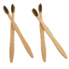 Eco-Friendly Bamboo Toothbrush with Soft Charcoal Bristles | Biodegradable Wooden Toothbrush for Adults & Kids