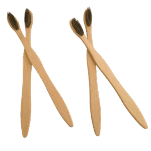 Eco-Friendly Bamboo Toothbrush with Soft Charcoal Bristles | Biodegradable Wooden Toothbrush for Adults & Kids